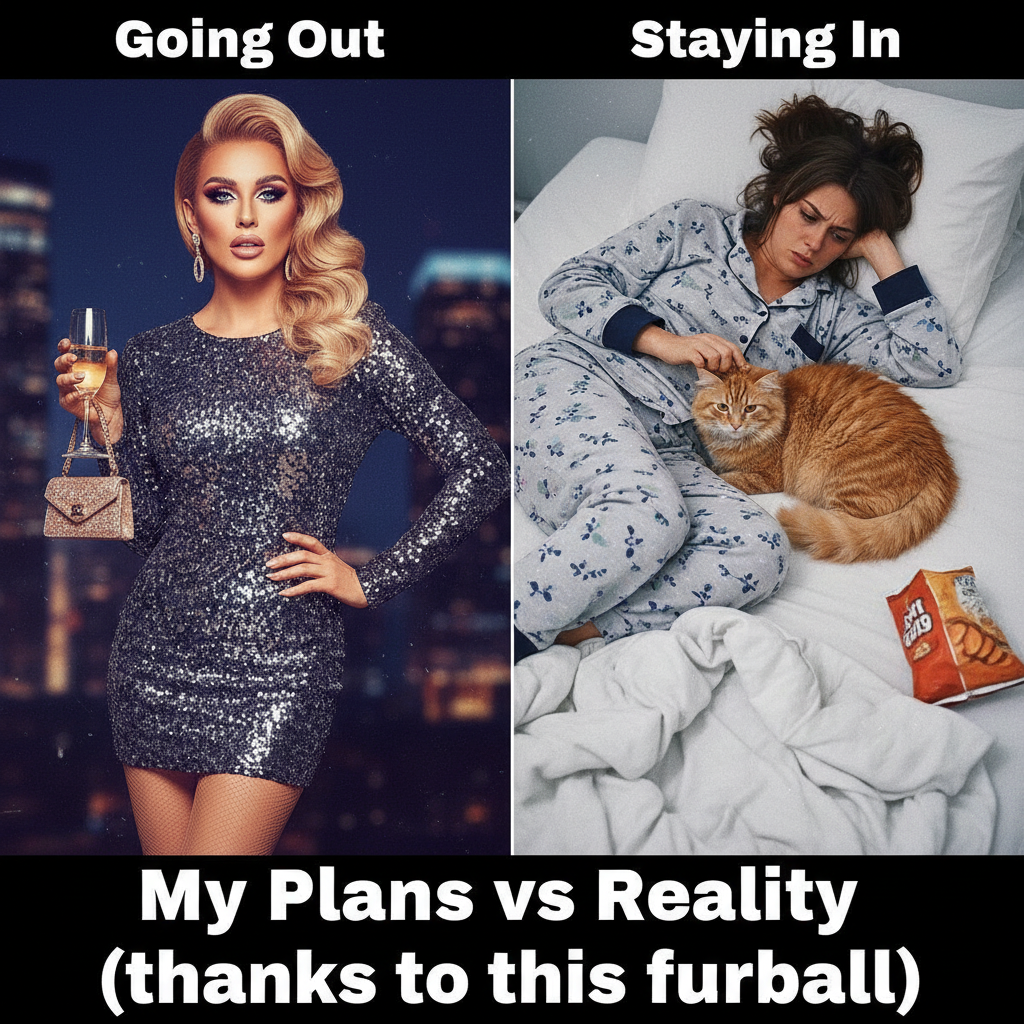 Friday night plans: clubbing. Friday night reality: arguing with my cat about bedtime.