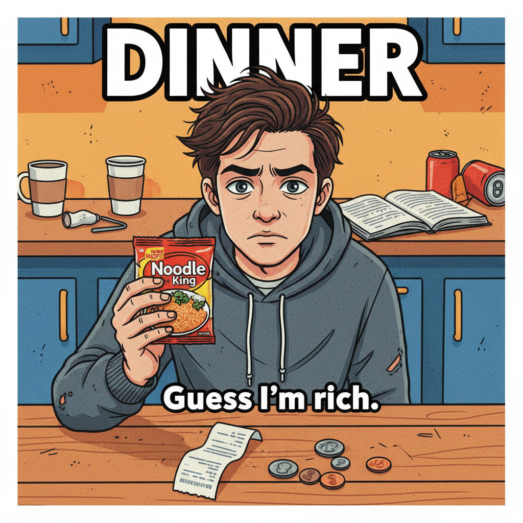 Paid my bills. Now I have $3.72 until payday. Adulting is just budgeting for instant ramen.