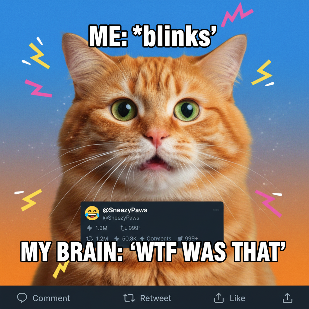 My pet just sneezed so hard they scared themselves. My life is complete.