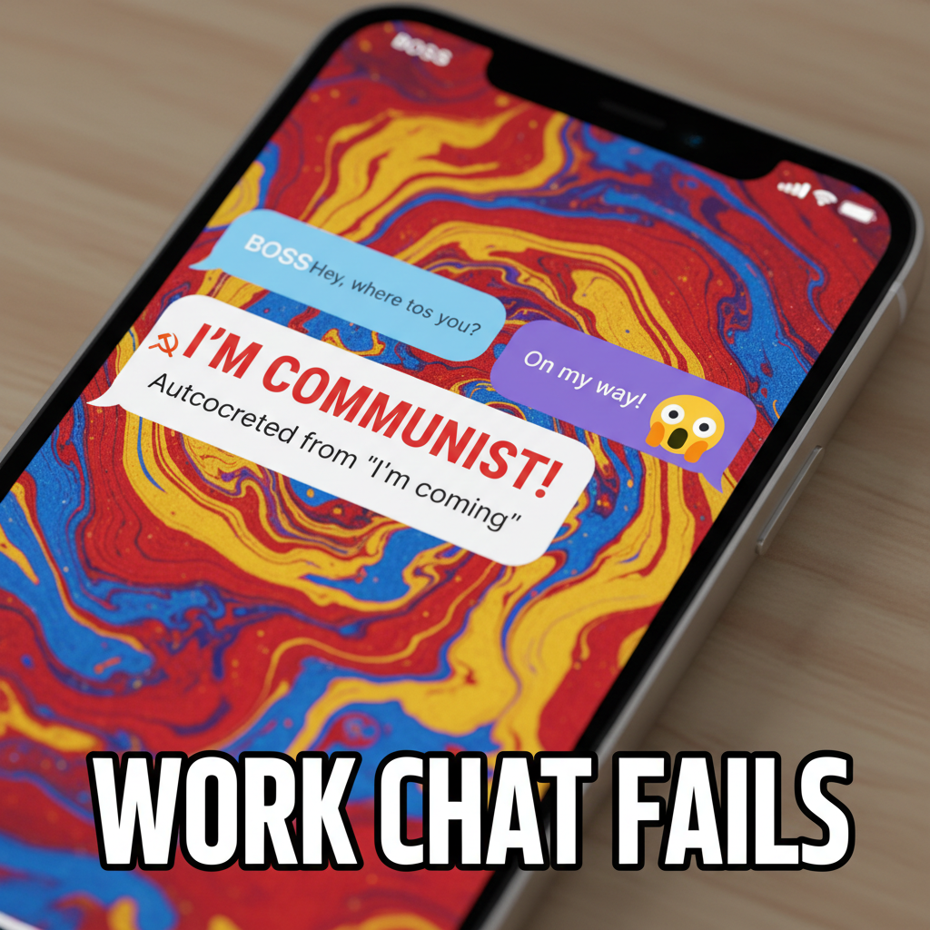 Autocorrect just changed 'I'm coming' to 'I'm communist.' My boss is gonna love this.