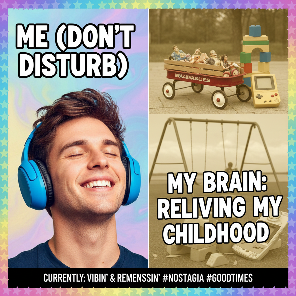 Hearing that one song from your childhood and suddenly you're 8 years old again. Pure magic.