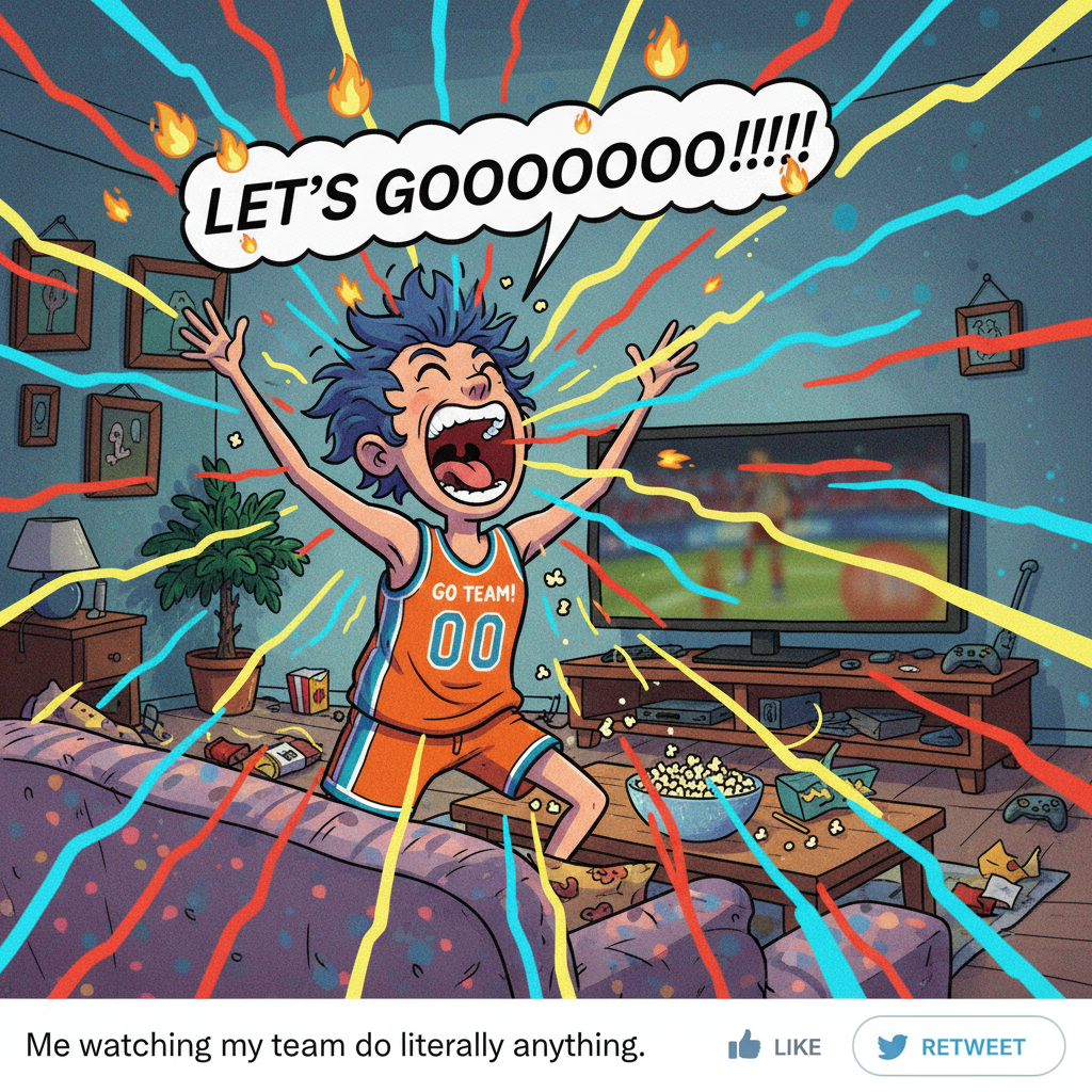 My team won a game, and I'm pretty sure my neighbor just heard me scream louder than the stadium.