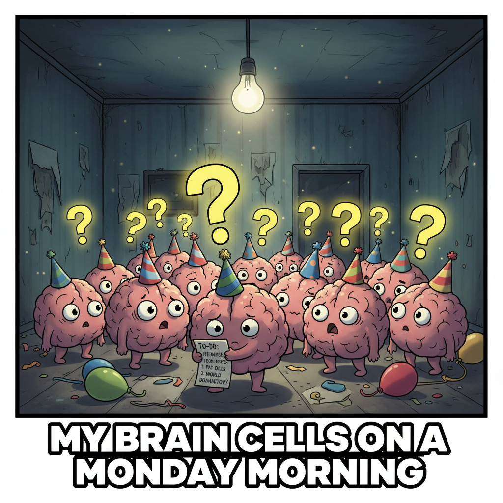 My brain cells trying to remember what I walked into the room for