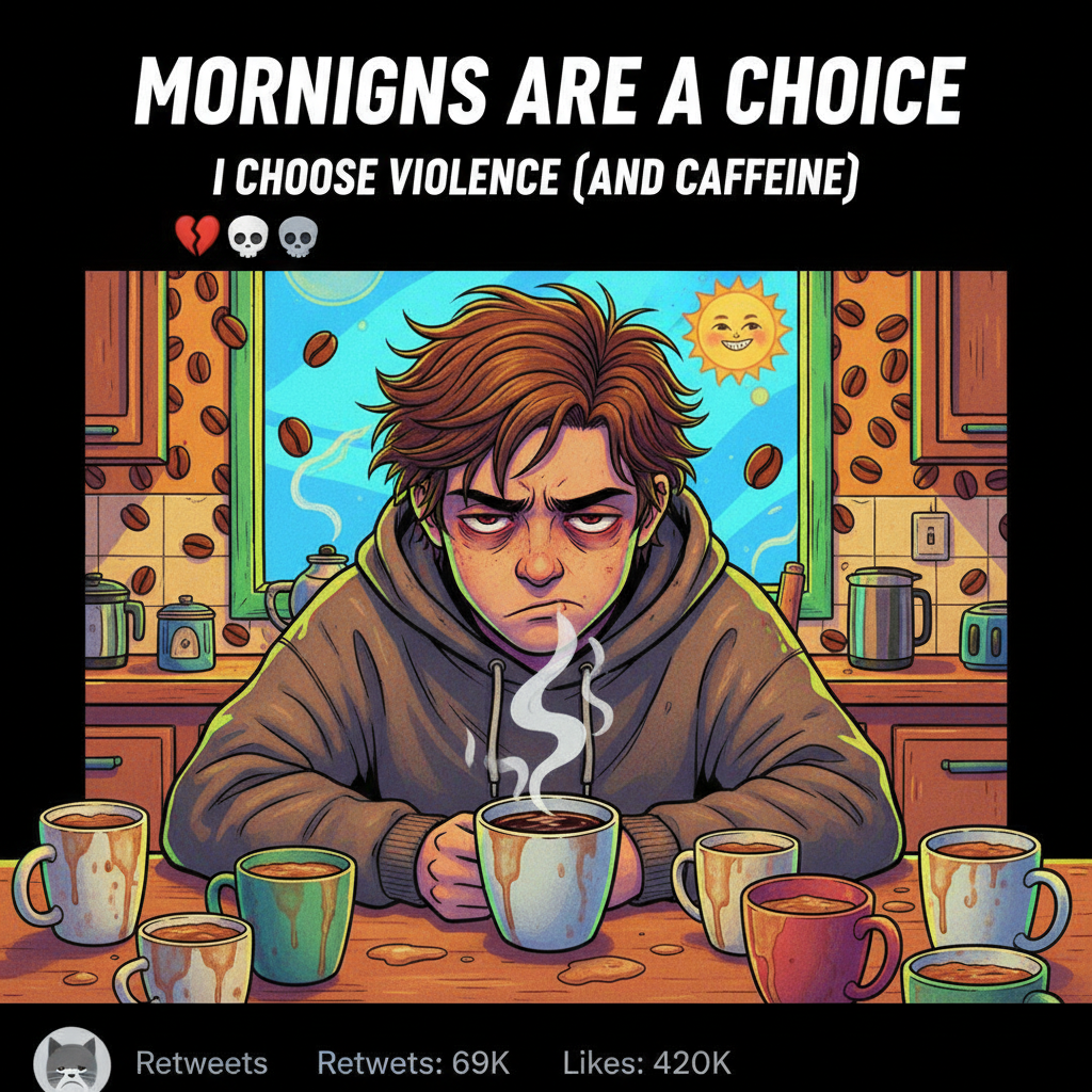 Don't talk to me before my third cup of coffee. Actually, don't talk to me at all.