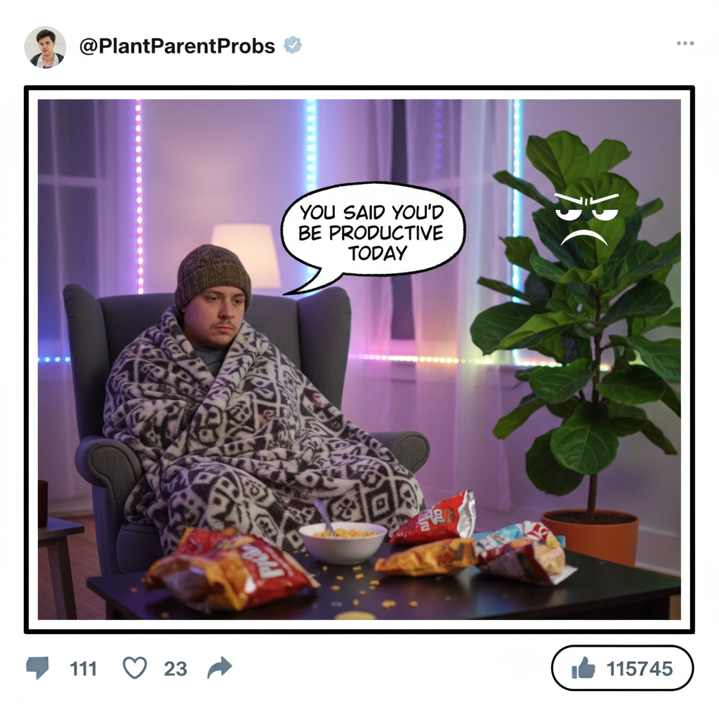 My seasonal depression is so bad, even my plants are giving me side-eye.