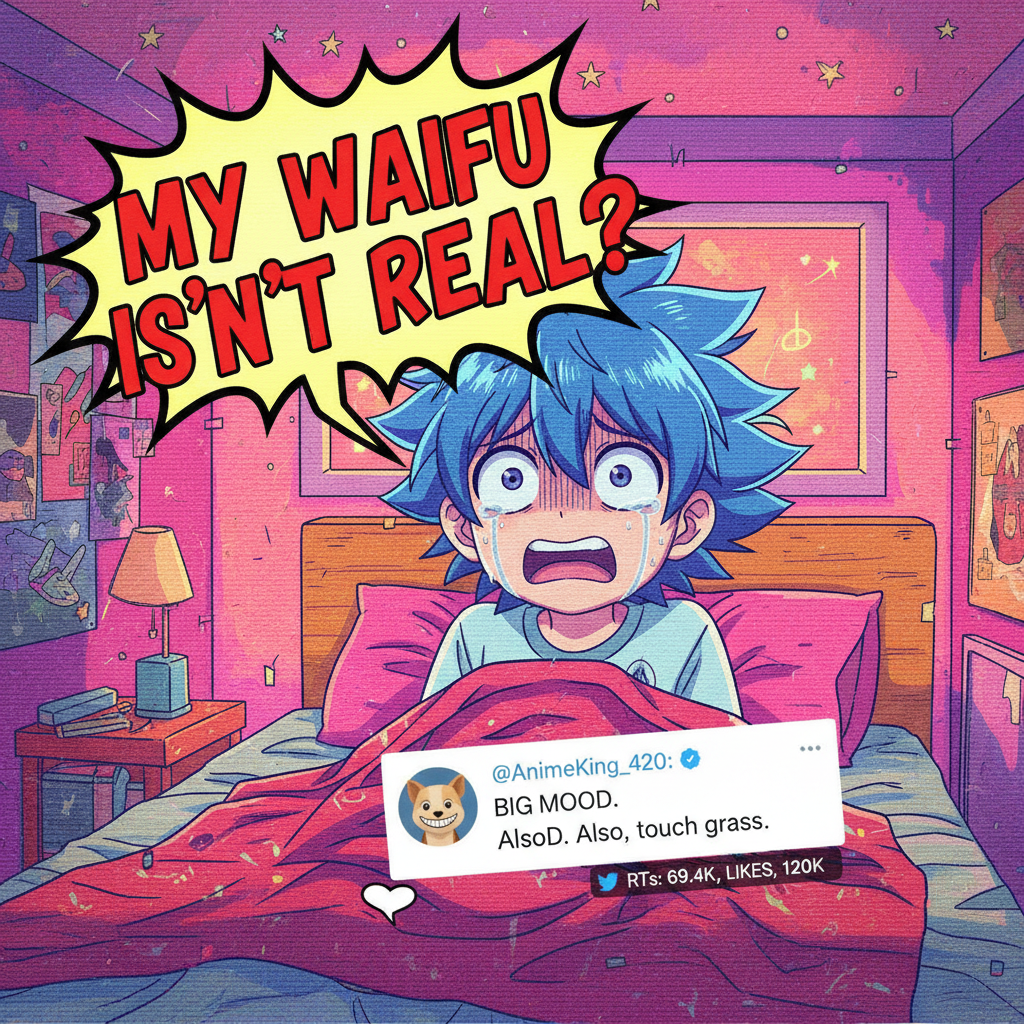 When the alarm goes off but you're still in your anime dream world. 😭