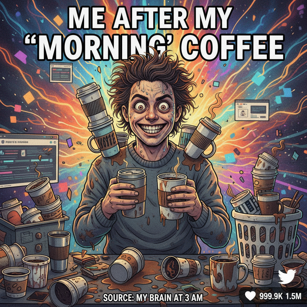 My blood type is coffee. My personality type is also coffee. ☕️