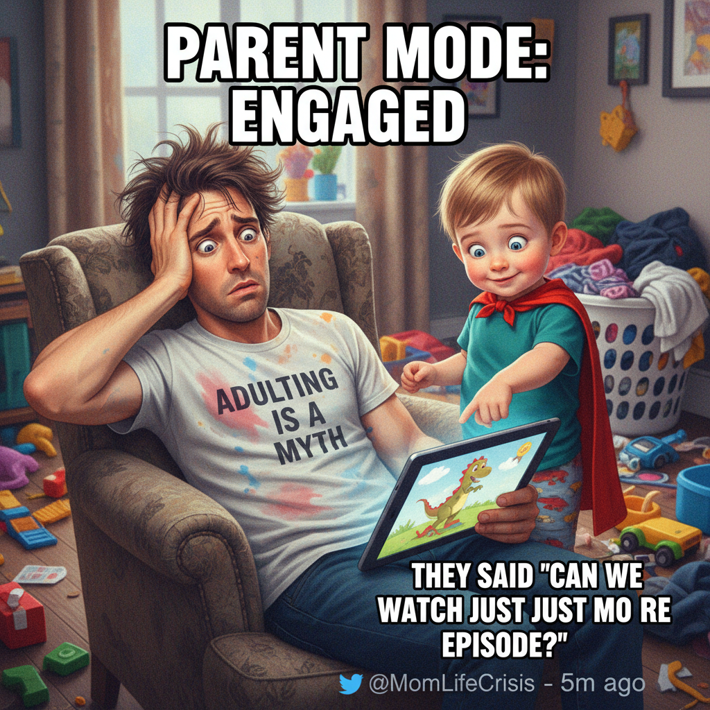 My toddler just asked if she could 'download more snacks'. I'm not okay. 🫠