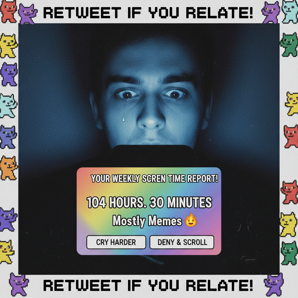 My screen time report just called me out. I'm basically a phone attached to a human.