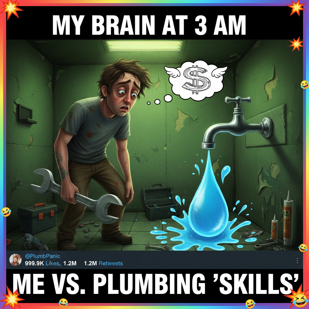 Adulting is just Googling 'how to fix a leaky faucet' at 3 AM.