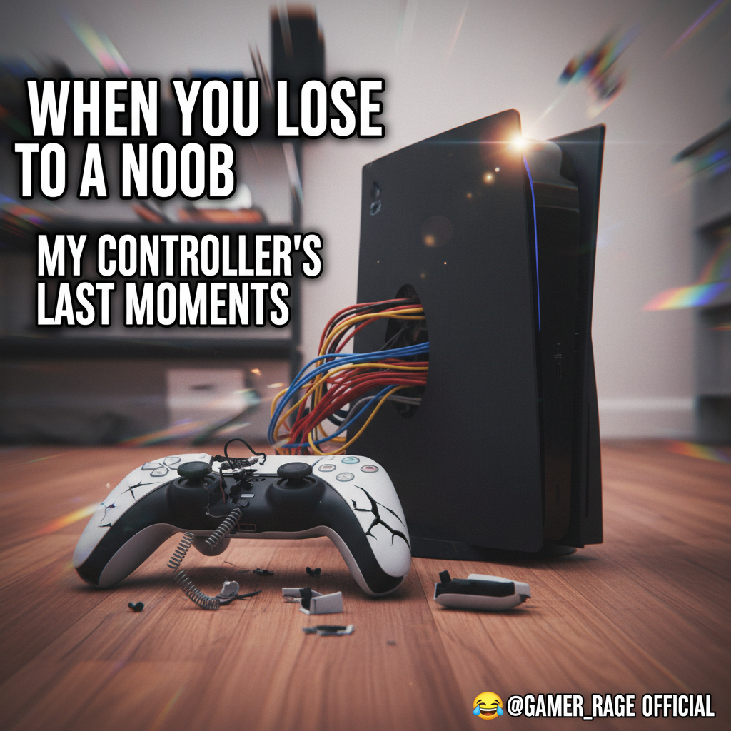 My controller just flew across the room. It wasn't my fault. It was the game's fault. #GamingRage