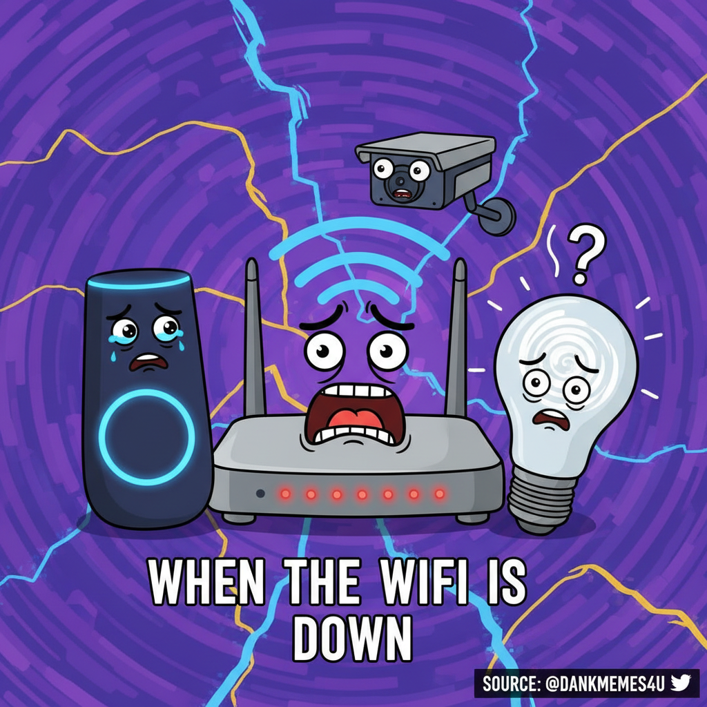 The WiFi just went down. I'm pretty sure I heard my smart home devices scream in terror.