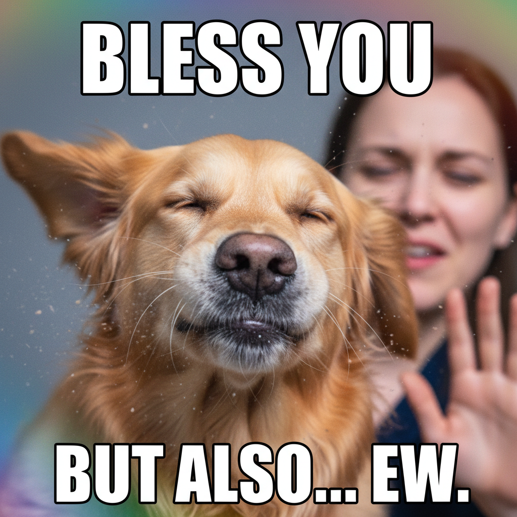 My pet just sneezed directly into my mouth. I love him.