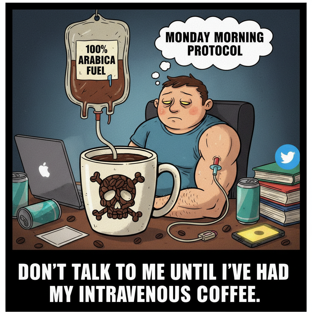 My blood type is coffee. Don't ask me anything before my first cup.