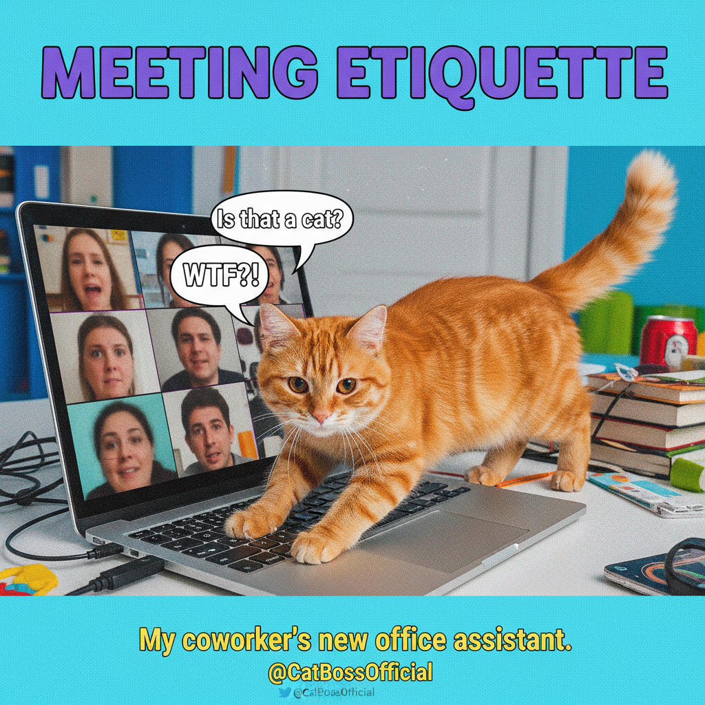 Someone's cat just walked across their keyboard and ended our Zoom meeting. Best. Meeting. Ever.