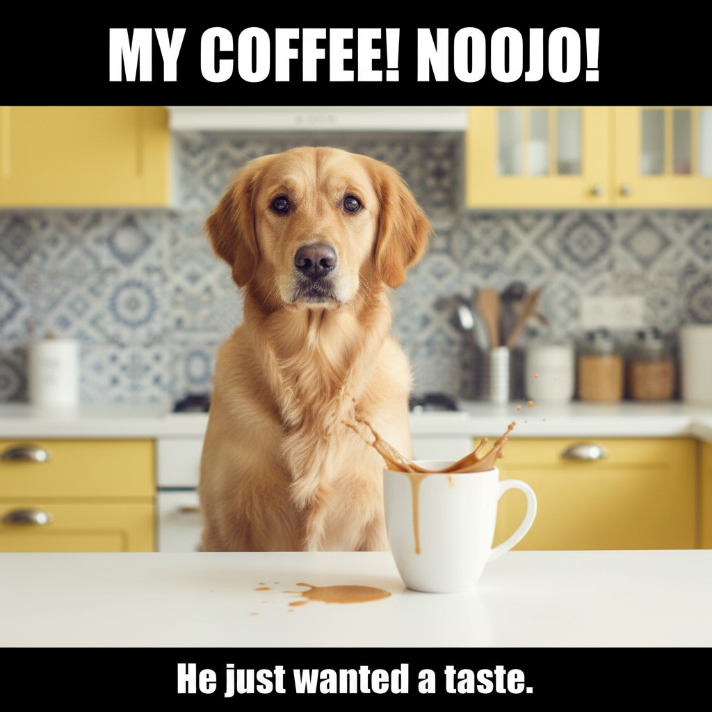 My dog just sneezed directly into my coffee. Guess I'm not drinking that. #PetOwnerLife