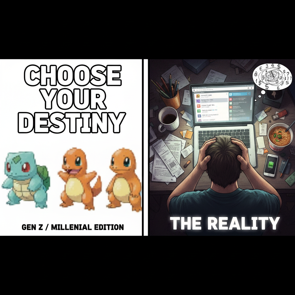Remember when the biggest decision was which Pokémon starter to pick? Simpler times. #Childhood