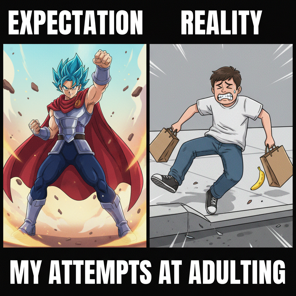 When real life hits and you realize you don't have plot armor or super powers. 😭