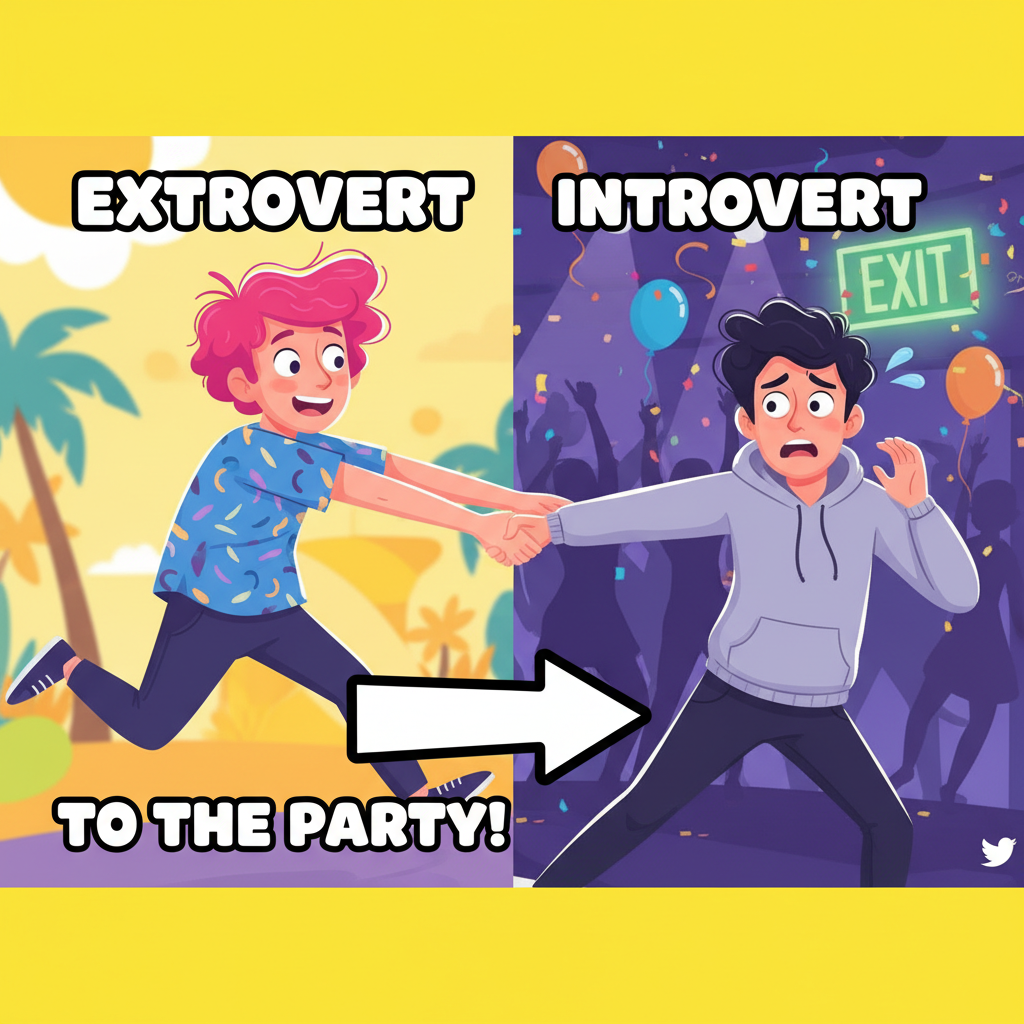 The extrovert invited me out. The introvert in me is already planning my escape route. 🏃‍♀️