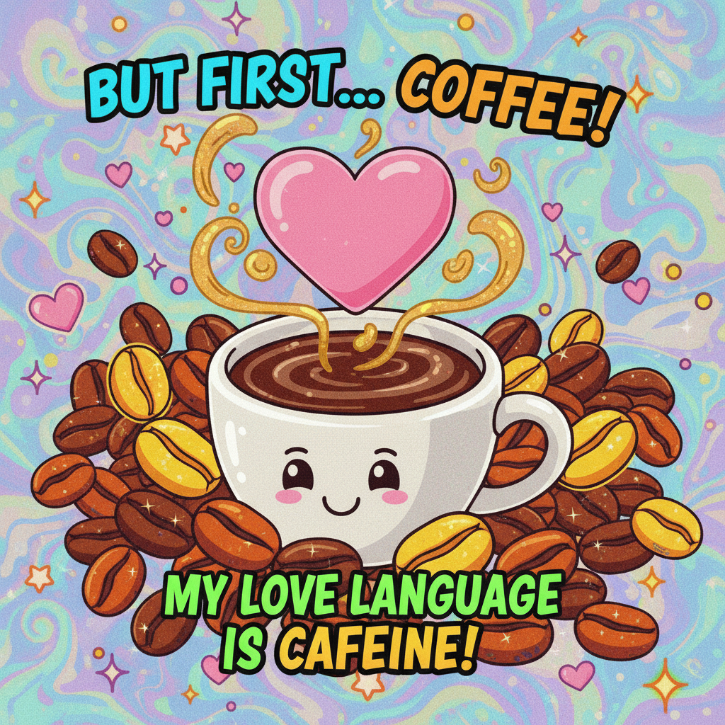 My blood type is coffee. My love language is also coffee. Send beans.