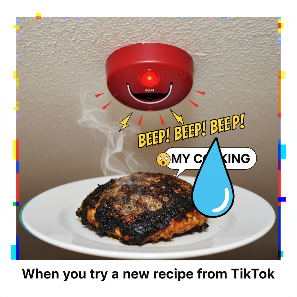 My 'gourmet' dinner just activated the smoke alarm. Again. 🫠