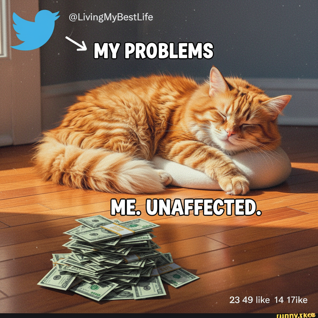 My pet is currently sleeping in a sunbeam while I pay all the bills. The audacity.