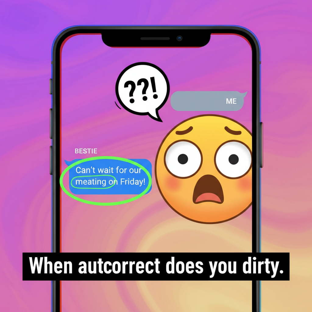 Autocorrect just changed 'meeting' to 'meating'. My boss is going to love this.