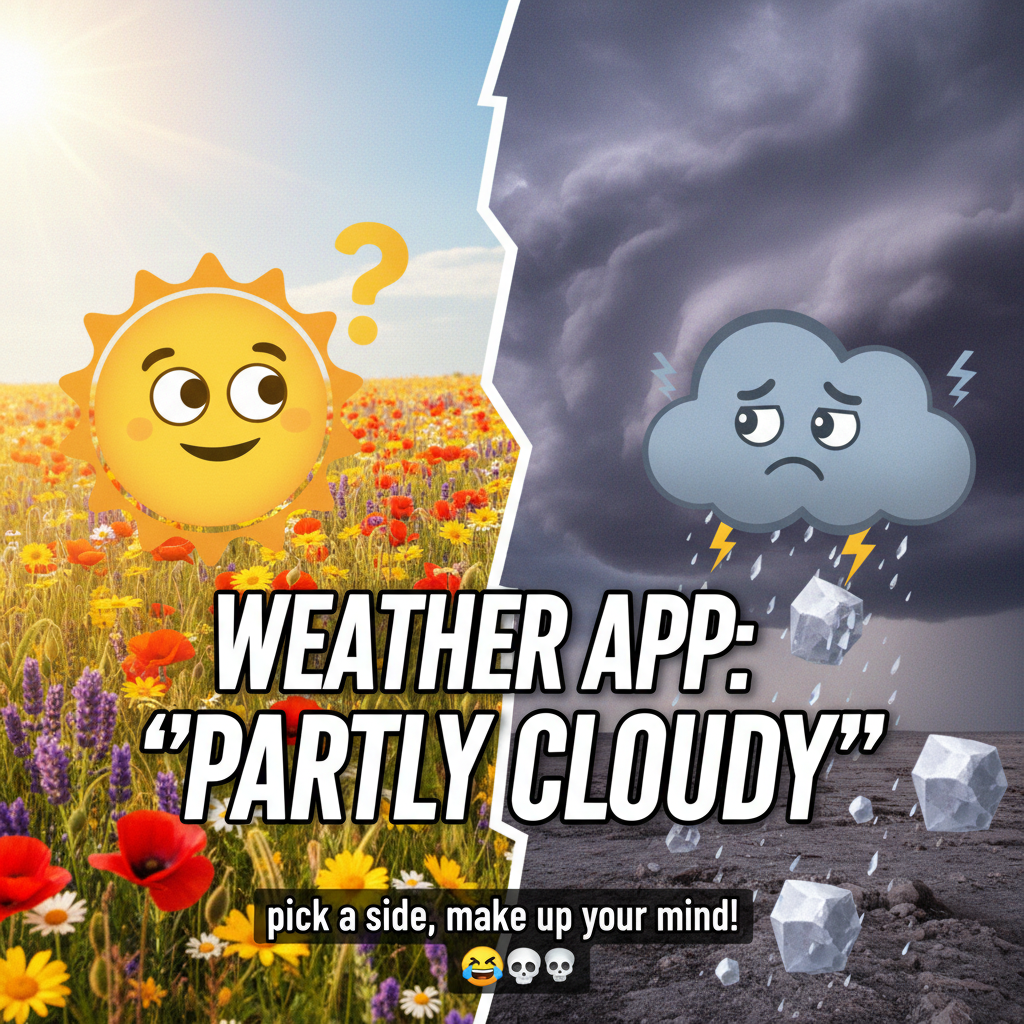 It's 70 degrees and sunny but also hailing. My region is having an identity crisis.