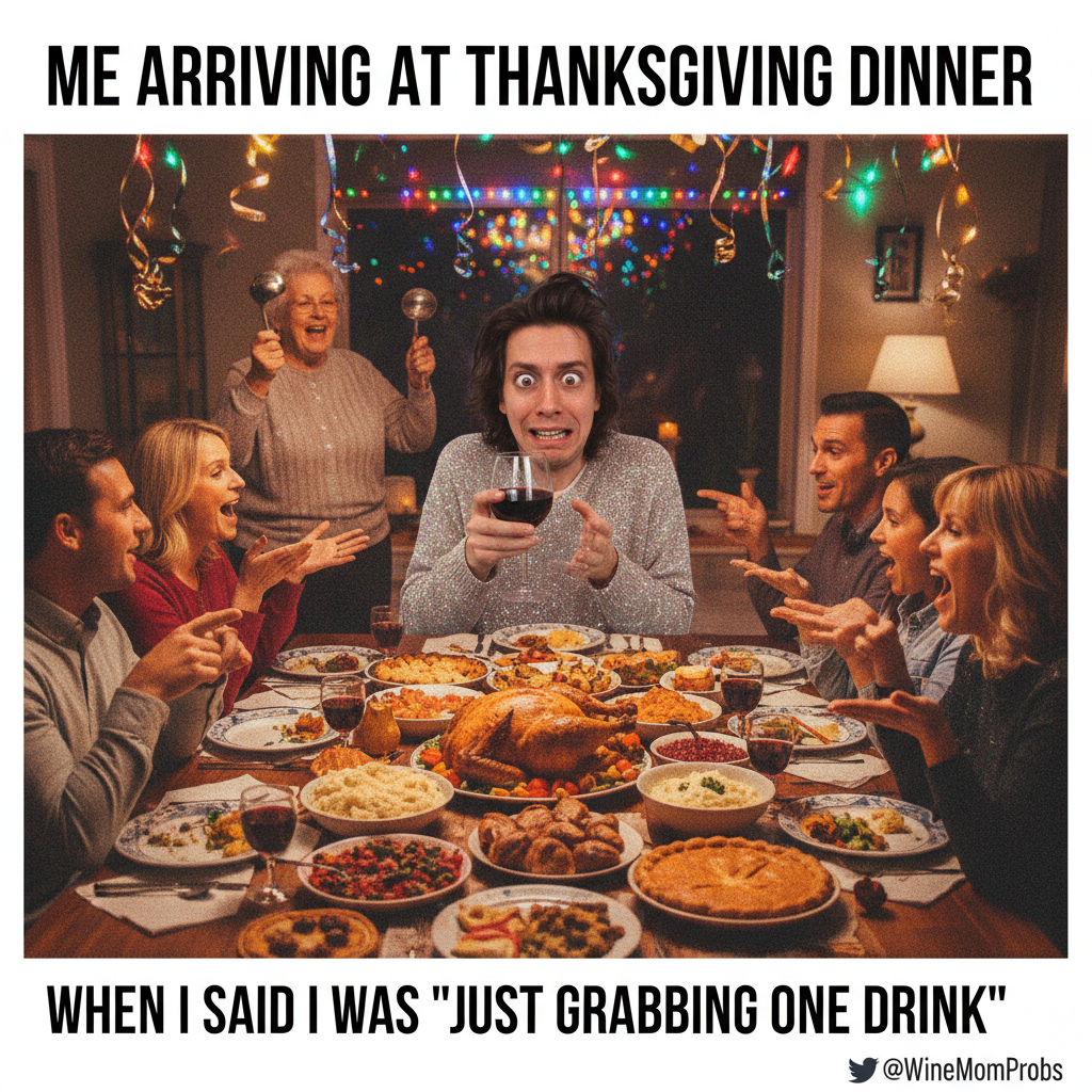 My aunt just asked if I'm 'still single' at dinner. Send help (and wine).