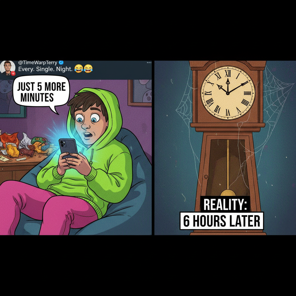 Me: 'I'll just check Twitter for 5 mins.' *3 hours later* 'Who is this person??'