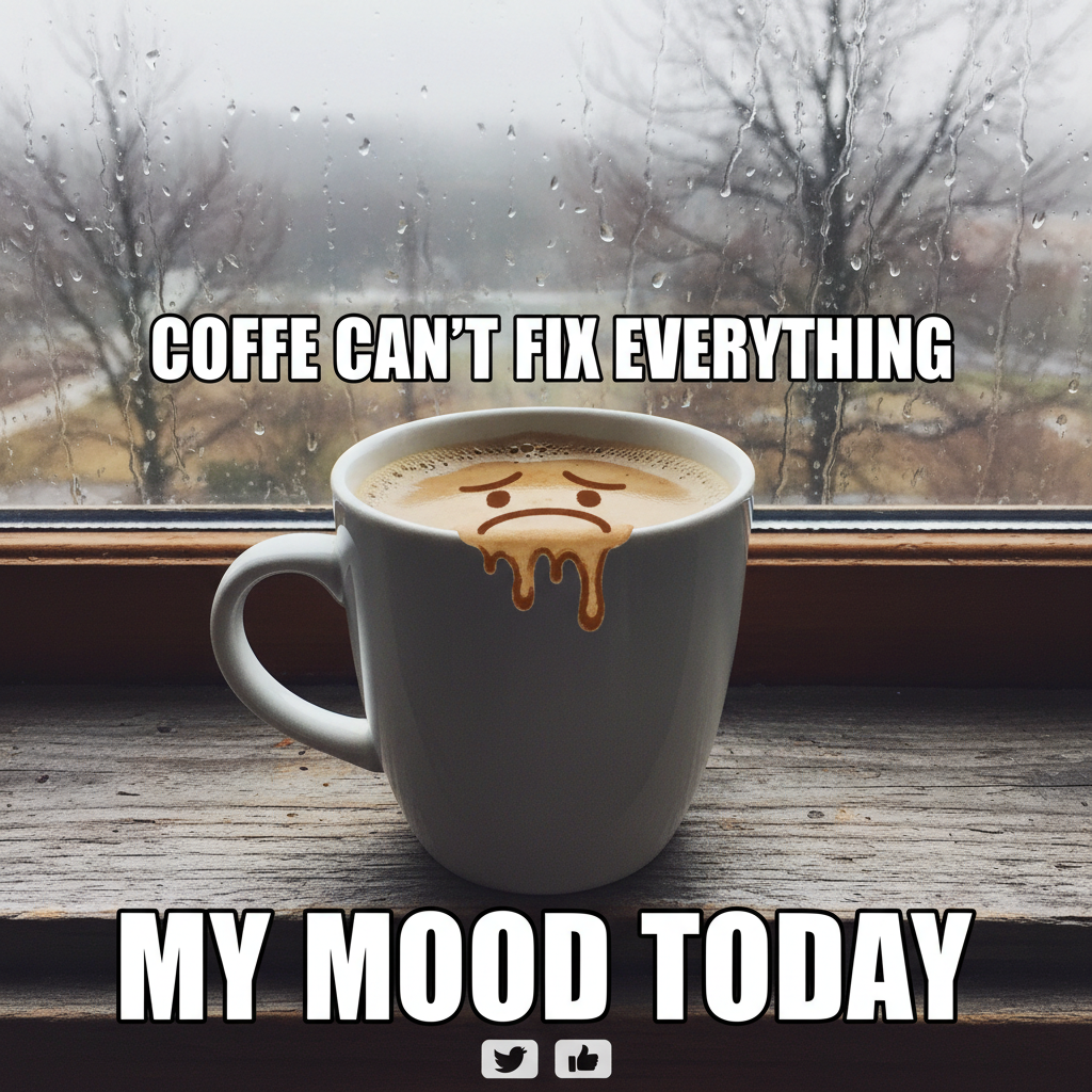 My seasonal depression is so bad, even my coffee is looking sad.