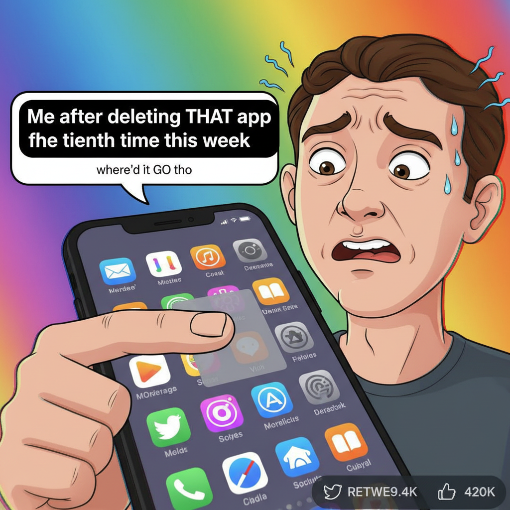 I deleted Instagram for an hour. My thumb still tried to open it 17 times. Send help.