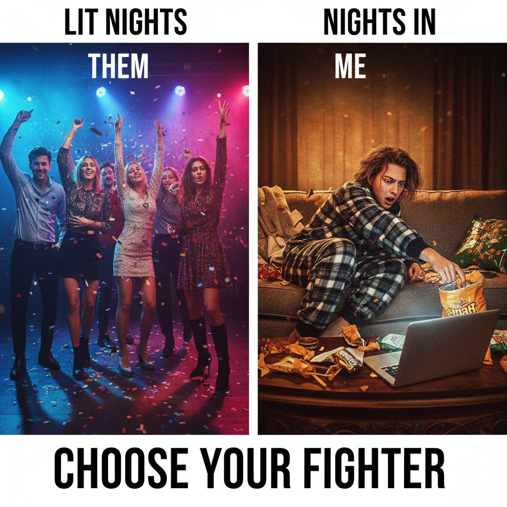 Friday night plans: clubbing. Friday night reality: debating if I should get up for another snack. #Adulting