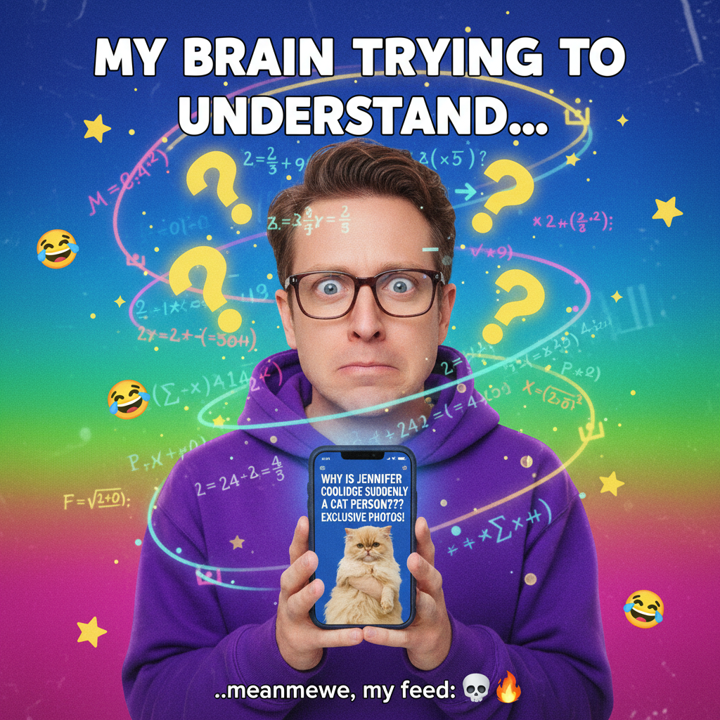 Me trying to understand the latest celebrity drama like I'm solving a complex math problem. #Meme