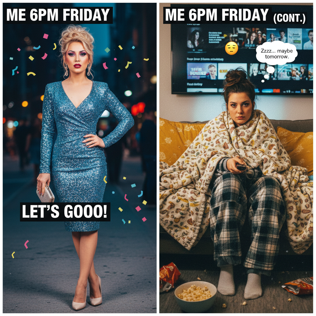 My Friday night plans: Netflix & PJs. Reality: Still wearing PJs, but it's Tuesday.
