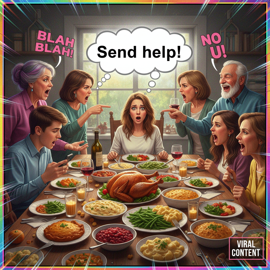 Holiday dinner chaos: My aunt just asked if I'm dating anyone. Send help.