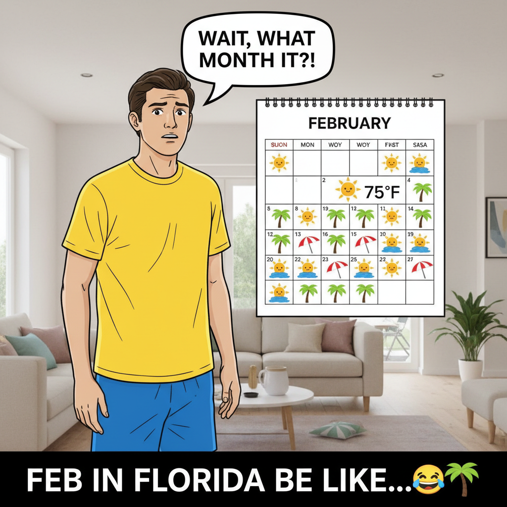 It's 75° in February. My seasonal depression is confused, but my shorts are ready. #GlobalWarming