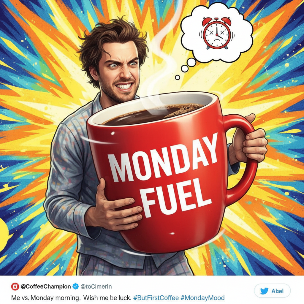 My blood type is coffee. My love language is also coffee. My therapist recommended less coffee. I got a bigger mug.