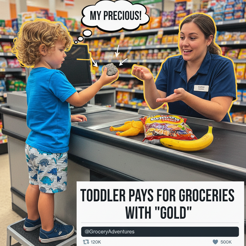 My toddler just tried to pay for groceries with a rock. I'm not saying it didn't work, but we still paid.