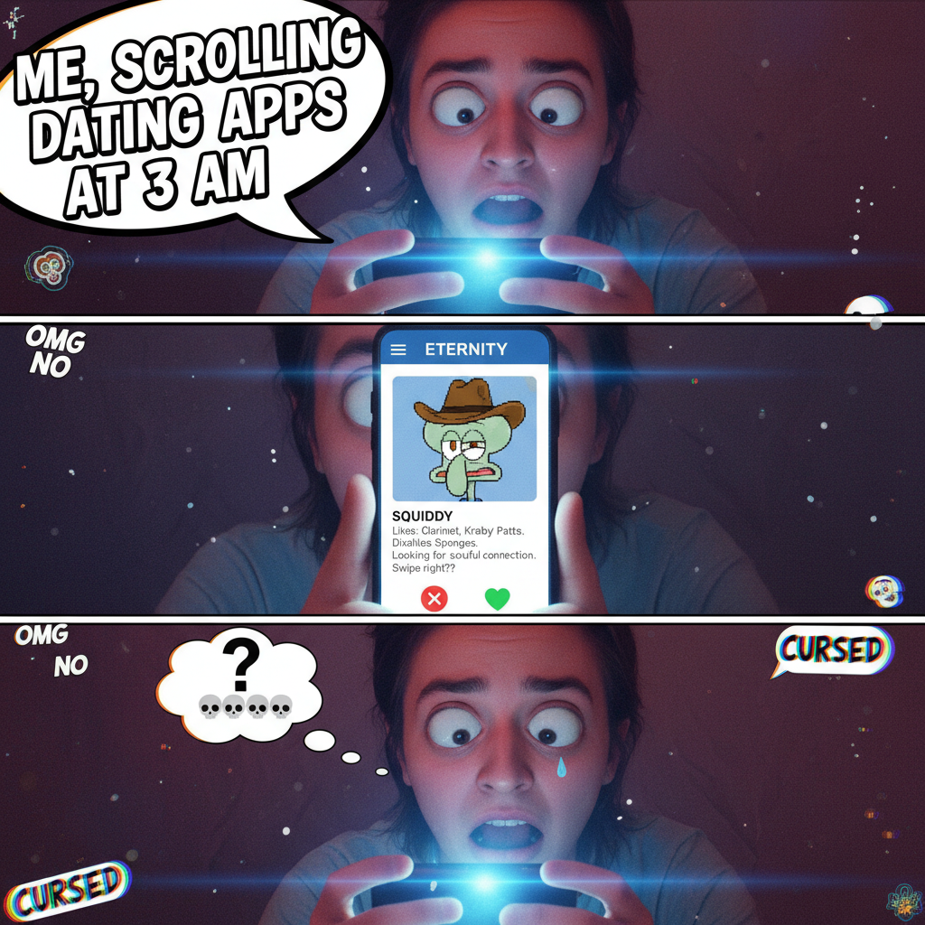 Swiped right on my ex's cousin. This app is a social experiment, not dating.