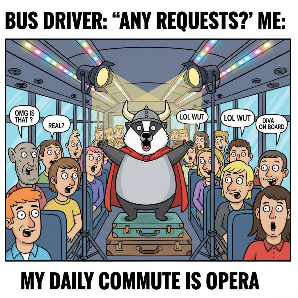 Heard a full opera on the bus today. 10/10 would ride again. #PublicTransport