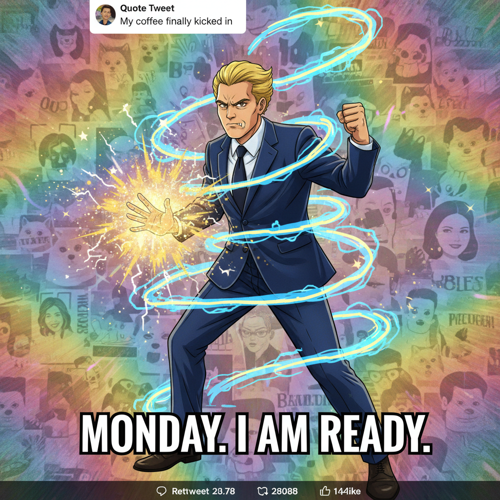 Me trying to adult after watching a shonen anime. Power of friendship, activate!