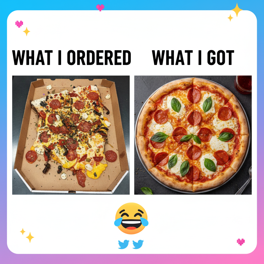 My food delivery driver clearly played Tetris with my dinner. It's a culinary abstract art piece now.