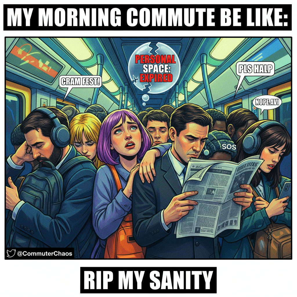 Public transport is just a daily social experiment to see how many personal space violations you can endure.