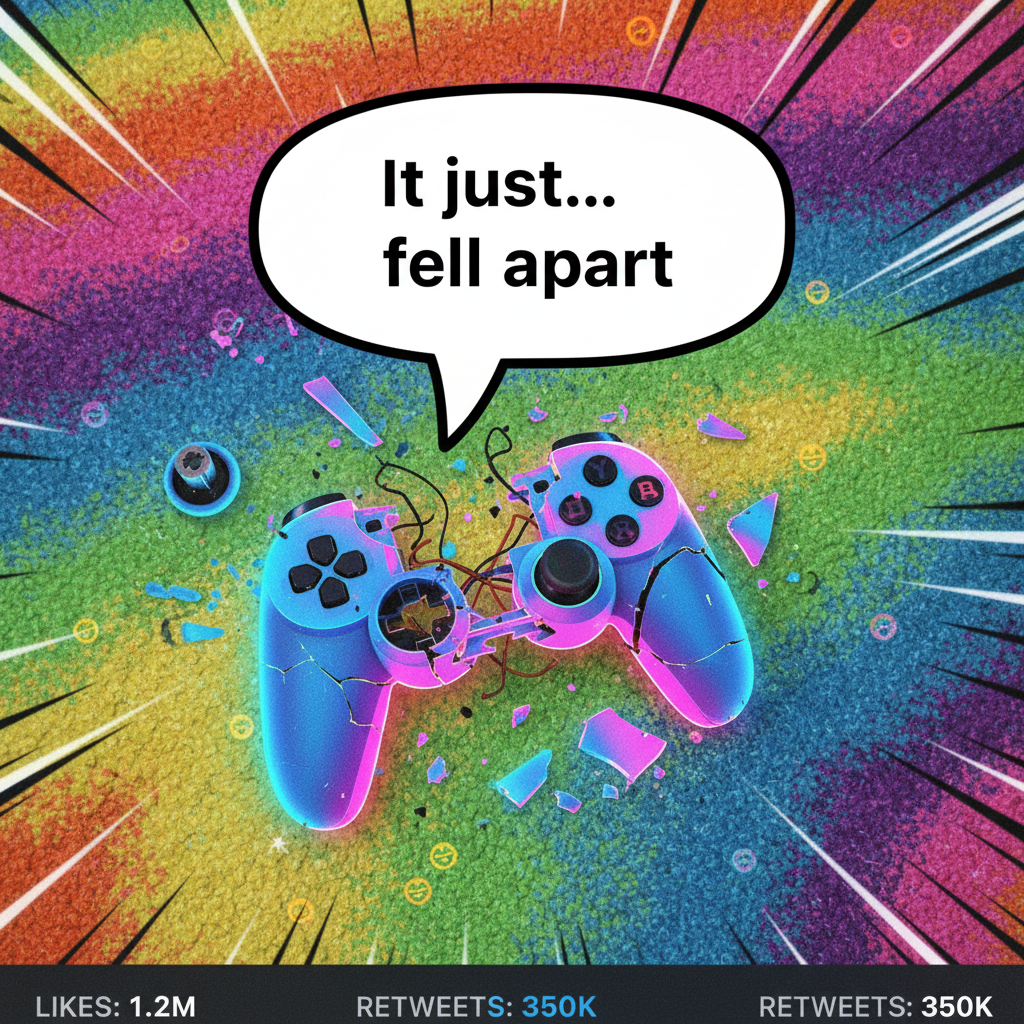 My controller just broke itself. Definitely not my fault. #GamingRage