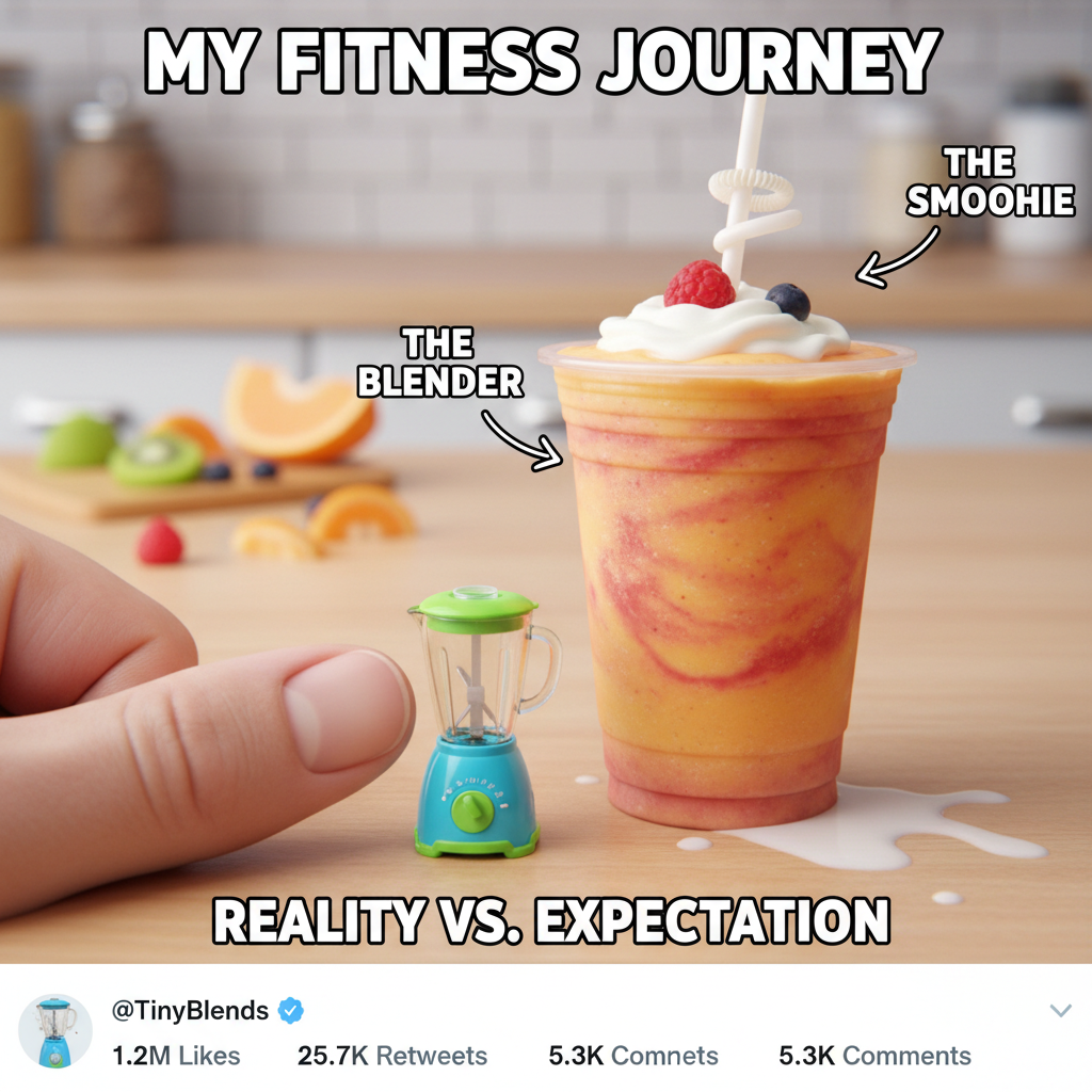 Bought a 'mini' blender online. It's the size of my thumb. My smoothie dreams are crushed.