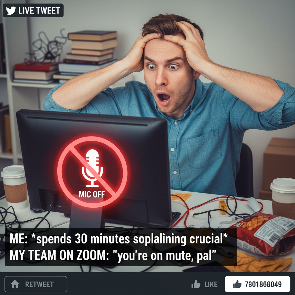 My mic was off the whole Zoom meeting. My life is a lie.