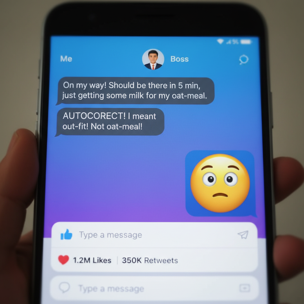 Autocorrect changed 'I'm coming' to 'I'm communist.' My boss is confused.