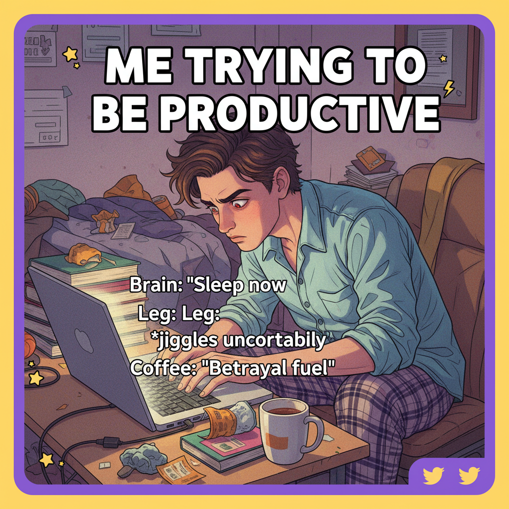 My 'work from home' outfit is 80% pajamas, 20% existential dread.