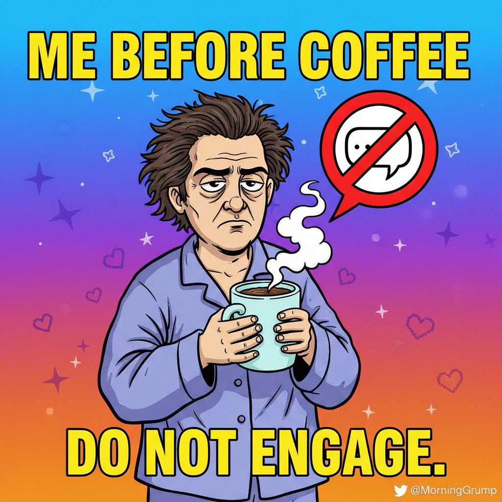 My blood type is coffee. My personality type is 'don't talk to me before my first cup.'